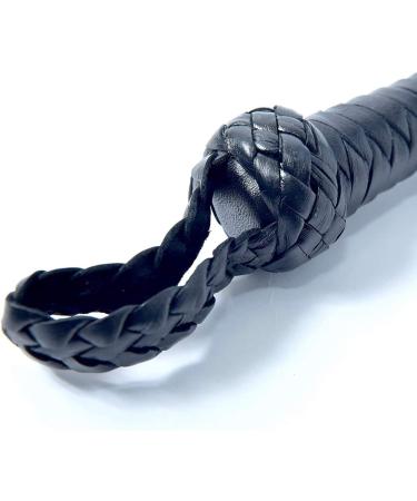 24-inch Ardour Crafts Real Leather Riding Crop - Premium Quality Wide Slapper for Horse Riding | Black - Buy Online on GoSupps.com