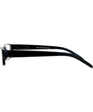 Buy SA106 Black Narrow Rectangular Spring Hinge Glasses | Plastic Clear Lens Eye Wear for All | International Shipping Available - Buy Online on GoSupps.com