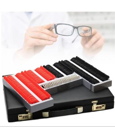 232Pcs Optical Trial Lens Set Optometry Kit Optical Trial Lens Frame Optometry Box Eye Protection Accessories with Aluminum Case for Eye Hospital Vision Test