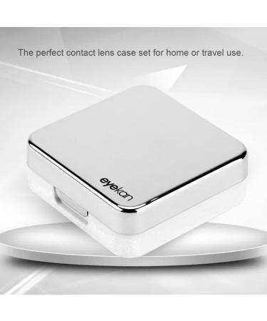 Buy Sonew Mini Portable Travel Lens Case Set - Myopia Eye Care Kit with Mirror Solution Bottle & Tweezers - Silver - Perfect for International Shipping - Buy Online on GoSupps.com