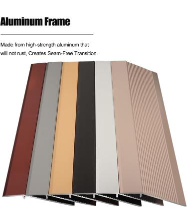 Floor Transition Strip 10cm Wide Aluminum Transitions Ramp Thresholds Reducer Bar for Wood/Laminate/Vinyl/Tile Floors (Color : Silver Size : Long 120cm/47.2in) Silver Long 120cm/47.2in - Buy Online on GoSupps.com