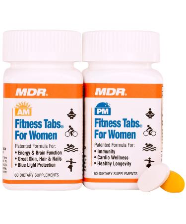 MDR Fitness Tabs Patented Multivitamin for Women Doctor Formulated with Right Nutrients at The Right Time - Gluten Free - 2 Month Supply