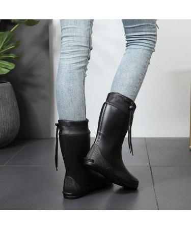 Women's Lightweight Mid Calf Rain Boots - Black, Size 8.5-9 | Portable Garden Shoes | 9.8 Shaft: Muck Boots - Buy Online on GoSupps.com