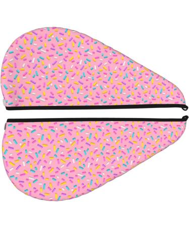 Hair Towel Wrap - Quick Drying Towel Turban with Button | Pink Donut Hair Drying Towel - Buy Online on GoSupps.com