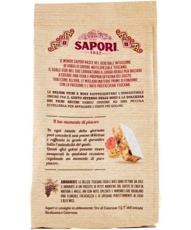  Sapori Sapori Delizie Fichi e Noci Confectionery with Figs and Nuts 126g Bags with 7 Individual Portions Italian Christmas Specialities - Buy Online on GoSupps.com