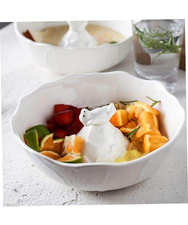 Milisten 1pc Polar Bear Fruit Bowl Large Ceramic Bowl Soup Bowls Large Kitchen Storage Ceramic Fruit Bowl Ceramic Serving Bowl Storage Bowl White Dessert Cereal Bowl Ceramics 3D - Buy Online on GoSupps.com