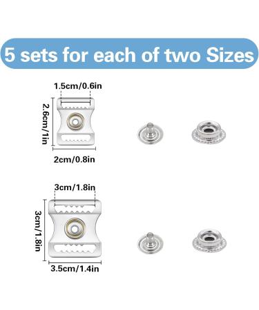 10 Sets Sports Helmet Repair Kit - Stainless Steel Push Button Buckle & Chin Straps for Football Baseball Hockey - 20x26mm & 28x34mm Accessories - Buy Online on GoSupps.com