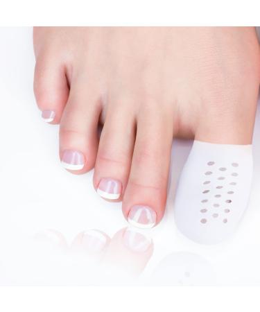 Toe protection large toe 10 pieces toe protection silicone toe caps of large toe toe protection large toe silicone gel toe cap against blisters and friction.White - Buy Online on GoSupps.com