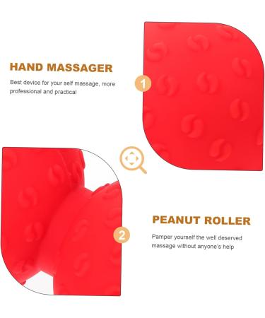SESESFOUFU Yoga Peanut Massage Ball & Back Roller Double Massage Device for Foot & Hand Relief 12x6.3cm Red - Buy Online on GoSupps.com