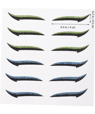 FOMIYES 36 Pairs Glitter Eyeliner Self- Adhesive Eye Line Strip Sticker Reusable Eyeliner Sticker Eyes Tool - Buy Online on GoSupps.com