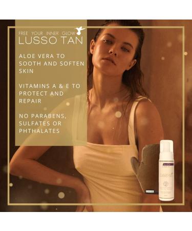 Lusso Tan Flawless Tan Kit Gift Set - Rapid Self Tan Mousse & Velvet Application Soft Double Sided Tanning Mitt. For Streak-Free Application. Vegan Pregnancy Safe Fake Tan. Fast Sunless Tanner Rapid Tan Gift Set - Buy Online on GoSupps.com