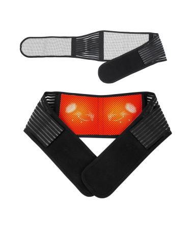 KGDUYC Consumption materials for loins black solid waist support to relieve pain in the lower back and sciatica (black)