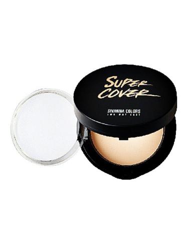 Sivanna Super Cover Two Way Compact Face Press Powder  Blurs Imperfections Soft Smooth Finish  Waterproof  Cover Dark Spots & Wrinkles  Oil-Control Perfectly  Long-lasting 0.42 oz  No.1 Natural White (NO.1 NATURAL WHITE)