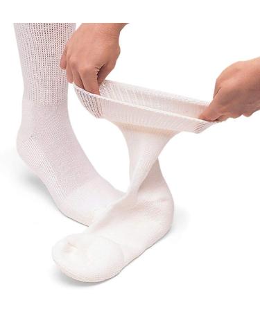 Yacht & Smith Soft Cotton Diabetic Socks 12 Pack White Crew 9-11 - Buy Online on GoSupps.com