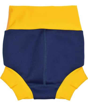 Splash About Baby & Toddler Happy Nappy Reusable Swim Nappy Navy/Yellow 0-3 Months | Best Swim Nappy for Infants - Buy Online on GoSupps.com