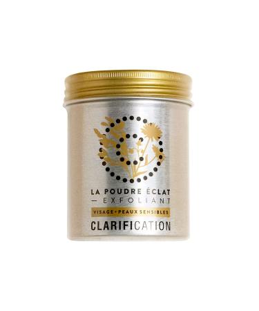 La Poudre clat Facial Exfoliator No-Tightness Scrub Vanilla Biscuit Scent Cleanses and Refines Skin Texture 100% Natural Vegan and Made in France CLARIFICATION