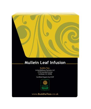 Buddha Teas Organic Mullein Leaf Tea - 18 Bleach-Free Bags | USDA & CCOF Certified, OU Kosher - Buy Online on GoSupps.com