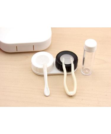 Travel Contact Lens Kit - Portable 2 Pack with Mirror Case in Black/White | Perfect for Global Shipping - Buy Online on GoSupps.com