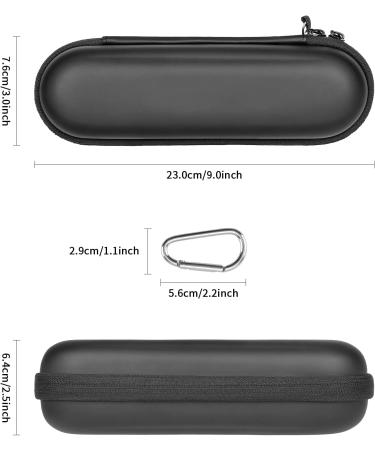Reisetui Electric Toothbrush Case for Oral-B & Sonicare - Portable Hard Shell Travel Storage (Black/Silver) - Buy Online on GoSupps.com