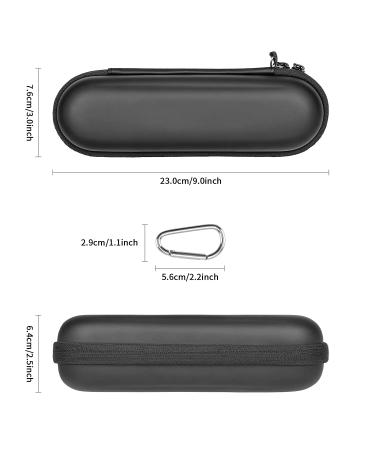 Yinke Travel Case for Braun Oral B & Philips Sonicare Electric Toothbrush - Fits Oral-B Pro 1000/1500/iO Series 7/8/9 - Hard EVA Protective Storage Bag (Black/Silver) - Buy Online on GoSupps.com