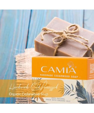 CA.MIA 100% Organic Handmade Cedarwood Soap | Natural Vegan Luxury Bath Soap | Cruelty-Free Chemical & Preservative-Free - Buy Online on GoSupps.com