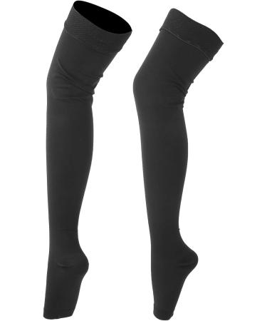 Fybida Long Compression Socks with Open Toe - Breathable Stockings for Leg Edema Relief & Comfort - Buy Online on GoSupps.com