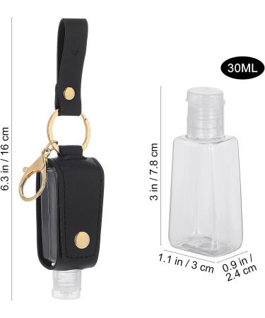 Portable Empty Travel Bottle Keychain - 1oz Reusable Mini Squeeze Bottle for Soap & Lotion - Black 9x3x3cm - Buy Online on GoSupps.com