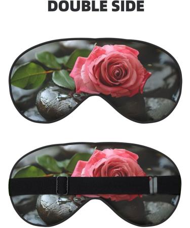 Buy Spa Stone & Rose Flowers Print Sleep Eye Mask - Soft Eyeshade for Travel & Naps - Ideal for Women & Men - Buy Online on GoSupps.com