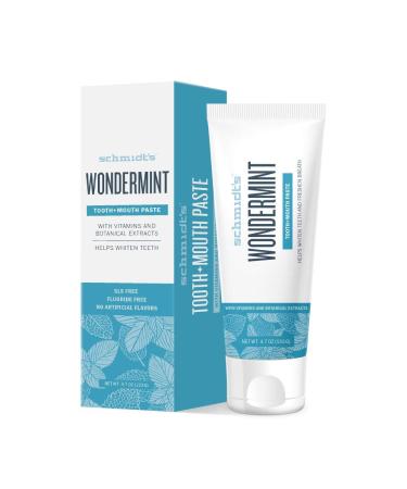 Schmidt's Toothpaste Wondermint for fresh breath and vegan dental care 100 ml 1 piece