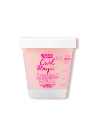 Umberto Giannini Curl Magic Hair Mask  Vegan & Cruelty Free Repair & Growth Curl Treatment Mask with Seaweed  Wheat Bran & Caffeine  230 ml 7.78 Fl Oz (Pack of 1)