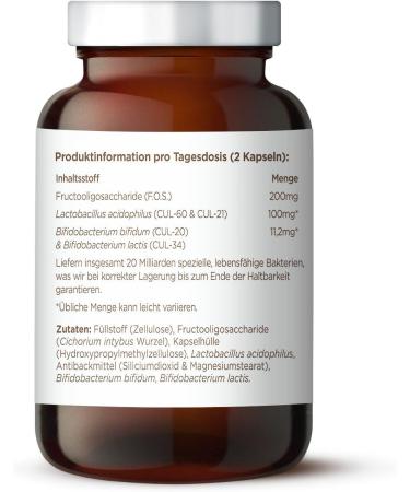 BioCare BioAcidophilus - 20 Billion Live LAB4 Bacteria | Dietary Supplement with 60 Capsules for Gut Health - Buy Online on GoSupps.com