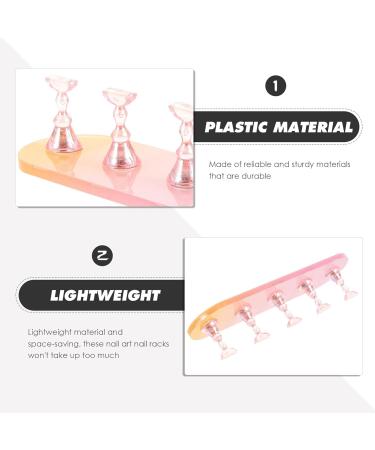 COHEALI 1 Set Nail Practice Holder Acrylic Nail Art Display Stand Magnetic Fake Nail Holder Training Nail Stands Nail Art Holder Rack Nail Tips Practice Rack Plastic Cosmetic Fixture Pink Yellow - Buy Online on GoSupps.com