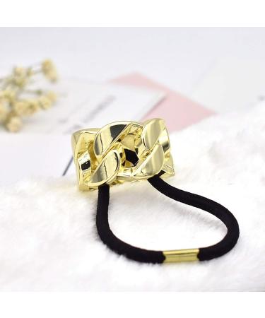 Punk Gothic Hair Accessory Set for Women - 4PCS Ponytail Cuff Elastic Hair Ties - Buy Online on GoSupps.com