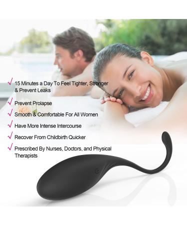 Kegel Ball Kit - Multi-Mode Intelligent Pelvic Trainer for Women Bladder Control Exerciser (Black) | Shop Now - Buy Online on GoSupps.com