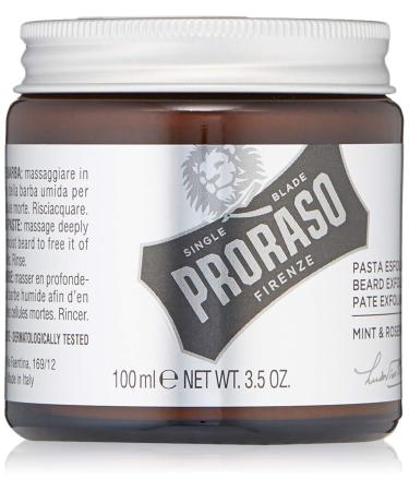 Proraso Exfoliating Beard Paste and Facial Scrub, 3.5 oz