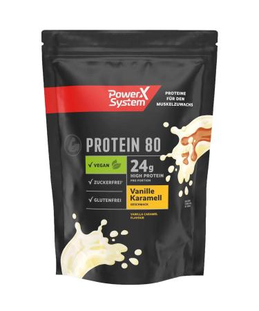 Protein 80 Vegan Protein Powder Vanilla Caramel 300g for Protein Shake