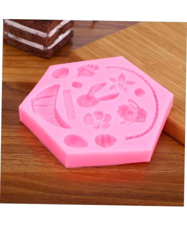 NAMOARLY Set Easter Cooking Supplies DIY Baking Cake Ice Cube Trays Cartoon Shape Easter Cookie Mould Silicone Fondant Easter Party Favor Supplies Nonstick Gummy Molds Candy Chocolate medium Pink - Buy Online on GoSupps.com