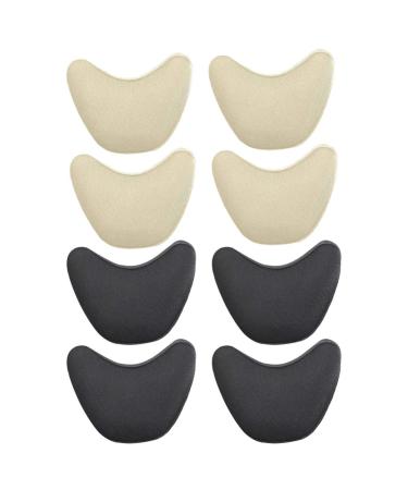 4 Pairs Toe Infilled Pad High Heels Forefoot Pad High Heel Insole Toe Protective Pad Forefoot Inserts Filler Knitted Cloth Shoe