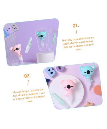 Kisangel Infant Nose Sucker - 2pcs Silicone Aspirators for Newborns | Baby Safety Manual Nose Cleaner for Nasal Care - Buy Online on GoSupps.com