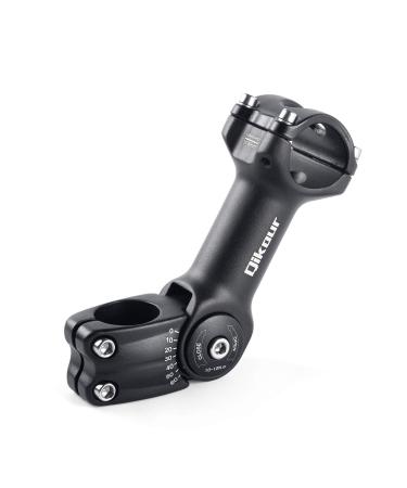 31.8 Bike Stem Adjustable 0-60 Degree Bicycle Stem Handlebar Riser Extender for Road Bike, Mountain Bike, MTB, BMX (Only Fit 1.25"/31.8mm Handlebar) 31.8 x 130mm