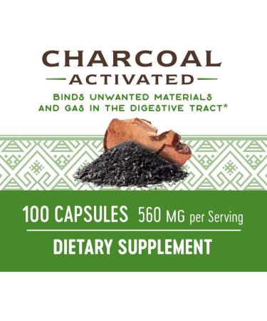 Nature's Way Activated Charcoal Intestinal Cleanser Capsules 260mg - 100 Count x 3 Packs - Buy Online on GoSupps.com