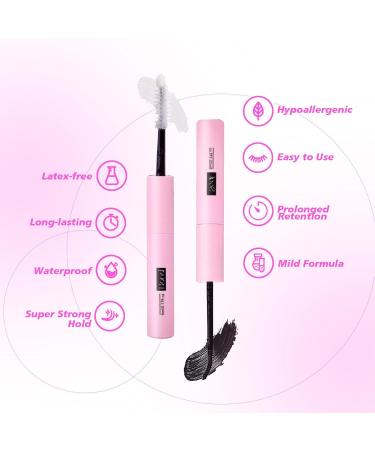 LINXINS Double Eyelash Glue Eye Lash Glue Strong 2 in 1 Lash Bond and Seal Long-Lasting & Waterproof for Various Eyes - Buy Online on GoSupps.com