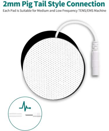 Sunjuly TENS Electrodes Pads - 20 Self-Adhesive Reusable 5x5 cm for Pain Therapy - Compatible with Most TENS EMS Devices - Buy Online on GoSupps.com
