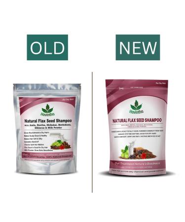 Havintha Natural Flaxseed Shampoo for Dry Hair - Amla Reetha Shikakai Methidana Hibiscus & Milk Powder - 227gm - International Shipping - Buy Online on GoSupps.com