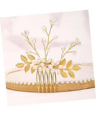 DOITOOL Hair Accessories Comb Pearl Hair Ties Hair Decorations Headdress Rhinestone Barrettes Rhinestone Hair Clip Wedding Decoration Pearl Beaded Headband Manual Bride Hair Comb - Buy Online on GoSupps.com