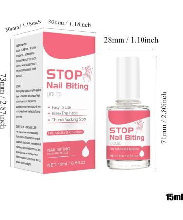 Nail Bite Prevention Varnish 15ml Anti Bite Nail Polish Nail Bite Cap Thumb Sucking Stop Safe Ingredient Nail Bite Cap - Buy Online on GoSupps.com