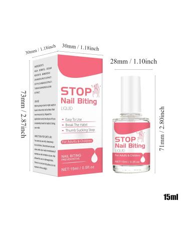 Anti Nail Biting Polish - 15ML Treatment for Kids & Adults | Bitter Deterrent Liquid to Stop Nail Biting & Thumb Sucking - Nail Care Solution - Buy Online on GoSupps.com