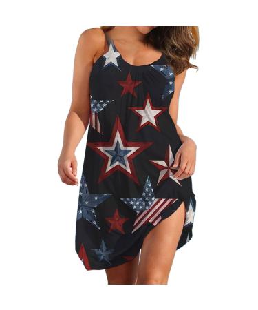 Women's summer dress T-shirt dress woman short boho dress fashion light a-line beach dress casual dress casual knee-length leisure dresses mini summer dress b-black m