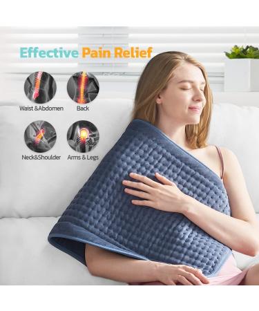 Extra Large Electric Heating Pad for Back Pain Relief - 17 x 33 Size with 6 Temp Levels and Timer Settings - Buy Online on GoSupps.com