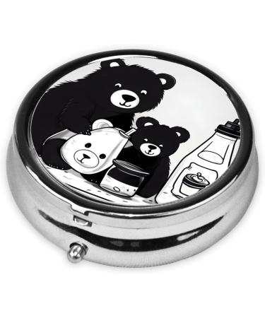 Cute Milk Bottle Bearround Pill Box | 3 Compartment Travel Organizer | Portable Pill Box for International Shipping - Buy Online on GoSupps.com